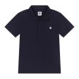 Boys & Girls Dark Blue Embroidered Logo Cotton Polo Shirt Online now