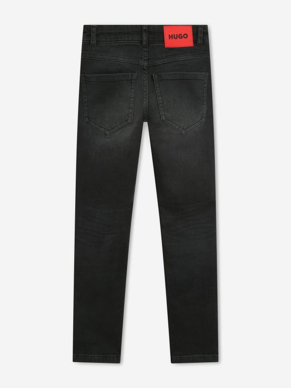 Hugo Boys Skinny Fit Jeans in Black Fashion