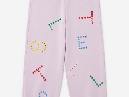 Stella McCartney Girls Logo Joggers in Purple Online now