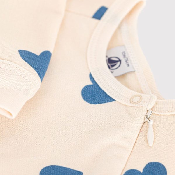 Baby Boys & Girls Printed Heart Cotton Jumpsuit Supply