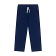 Boys Blue Embroidery Logo Cotton Trousers Online Sale