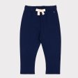 Baby Boys & Girls Dark Blue Cotton Trousers For Discount