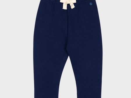 Baby Boys & Girls Dark Blue Cotton Trousers For Discount