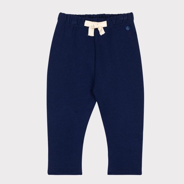 Baby Boys & Girls Dark Blue Cotton Trousers For Discount