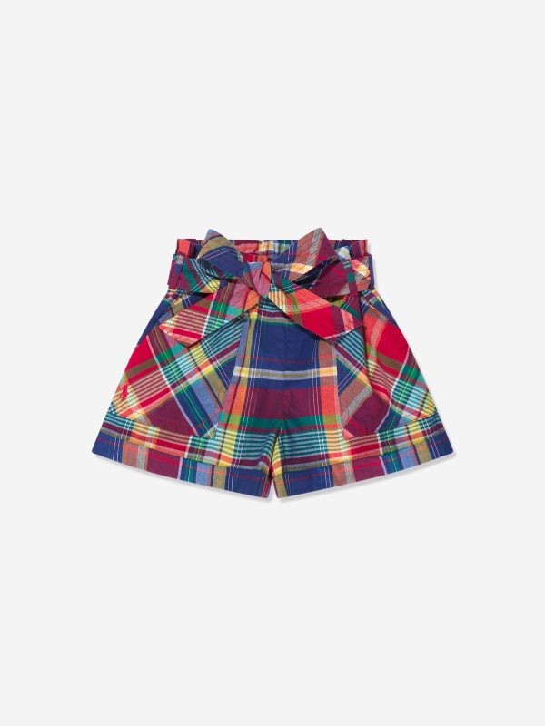 Ralph Lauren Girls Plaid Shorts in Multicolour Hot on Sale