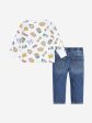 Levi's Baby Boys T-Shirt and Jeans Set in White Hot on Sale