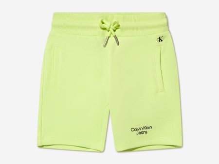 Calvin Klein Boys Organic Cotton Logo Jogger Shorts on Sale