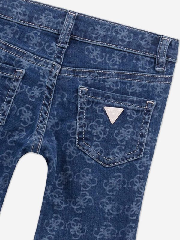 Guess Girls Denim Flare Fit Jeans in Blue Sale