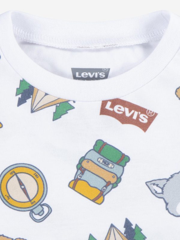 Levi's Baby Boys T-Shirt and Jeans Set in White Hot on Sale