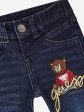 Guess Boys Stretch Denim Bear Jeans in Blue Discount