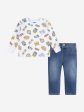 Levi's Baby Boys T-Shirt and Jeans Set in White Hot on Sale